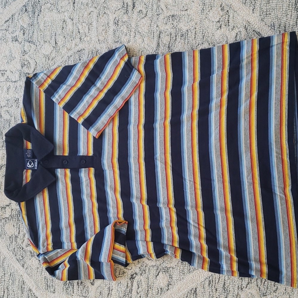 Mens Kiara Striped Polo Shirt